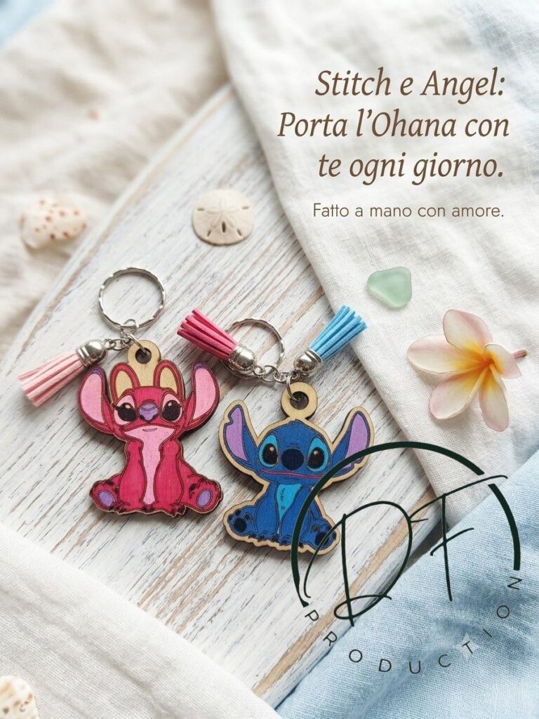 Portachiavi Stitch e Angel