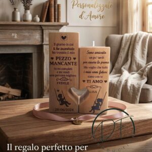 Portacandele di Coppia in Legno